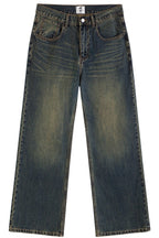 Washed Flare Whisker Jeans