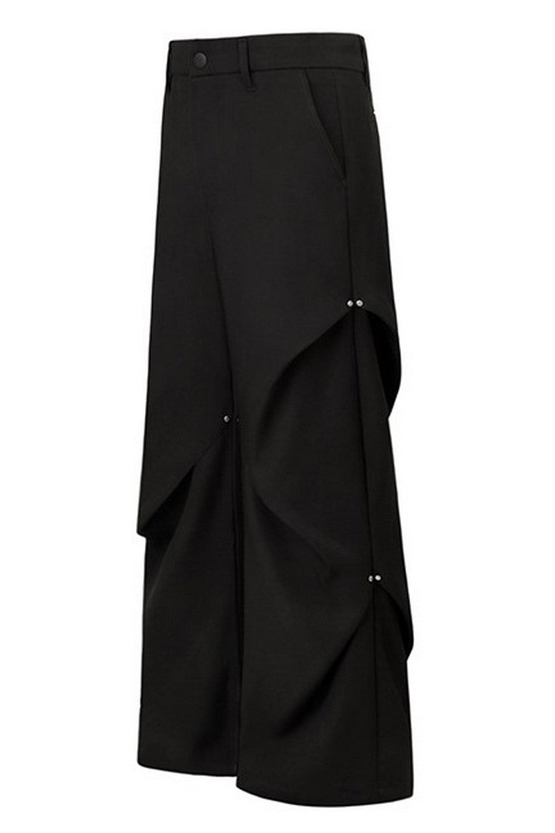 Wrinkled Loose Dress Pants