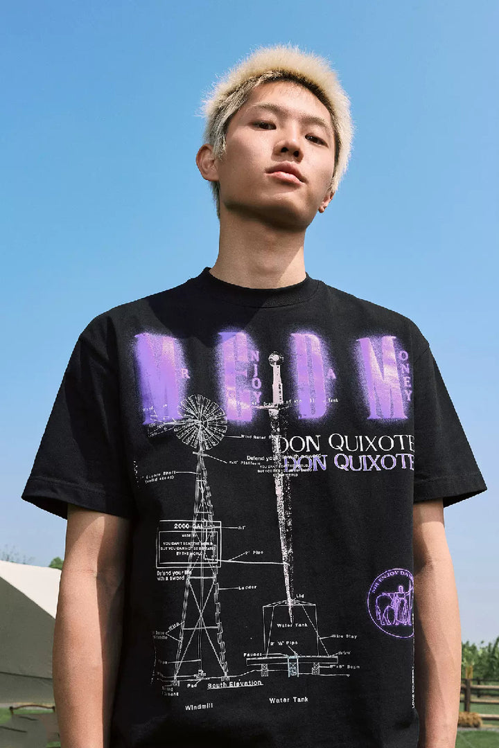 Don Quixote Sword Print Tee