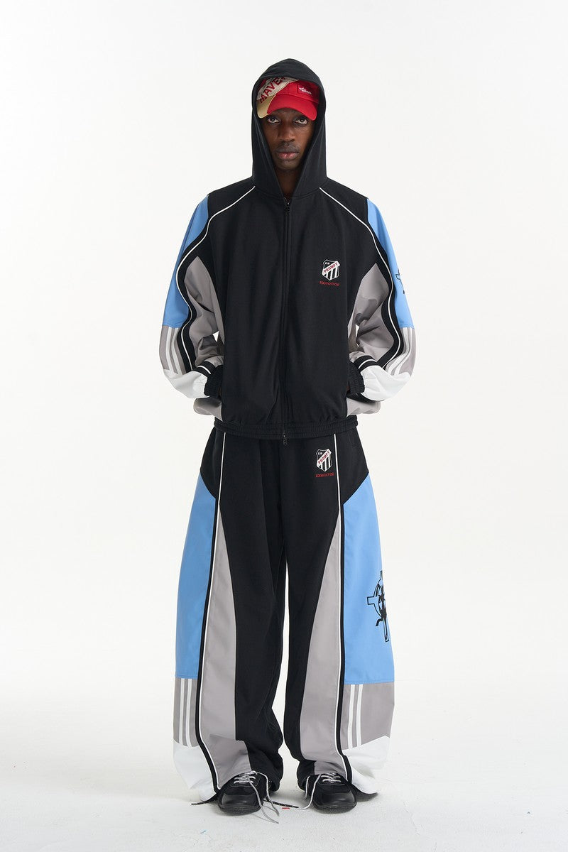 Colorblock Embroidered Track Jacket