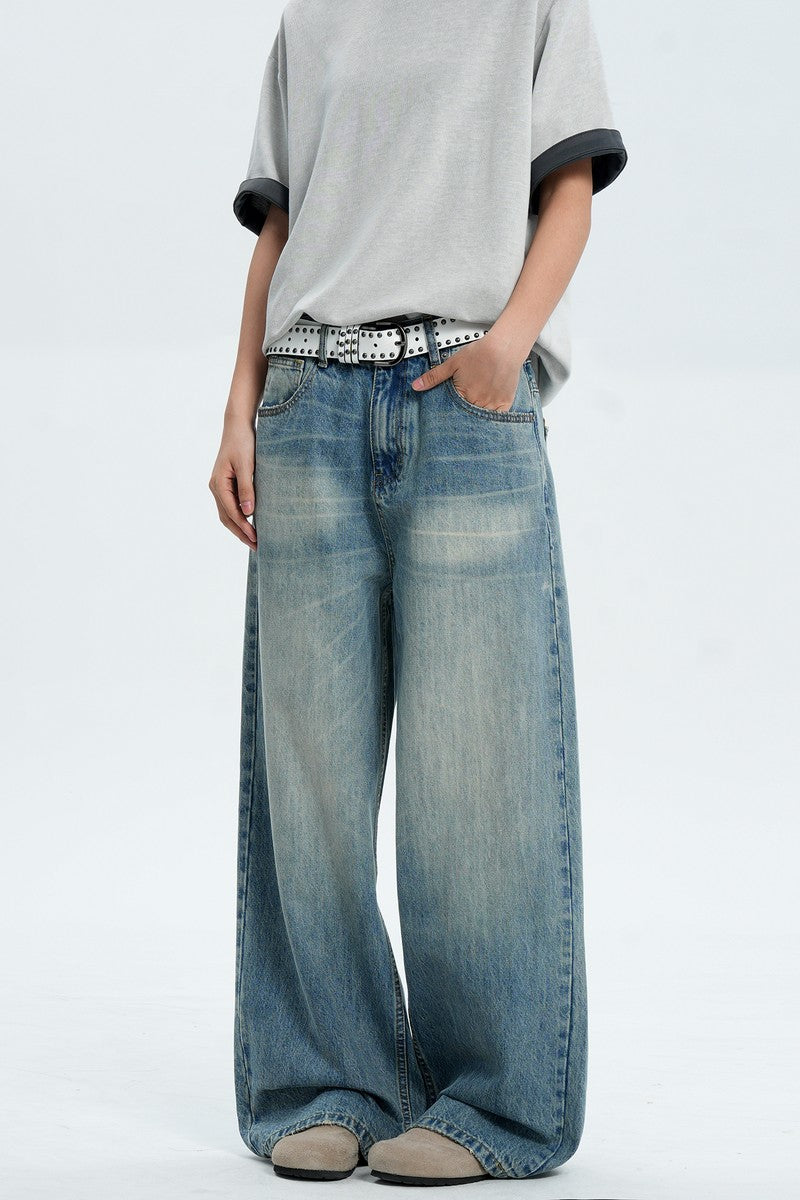 Straight Leg Blue Jeans