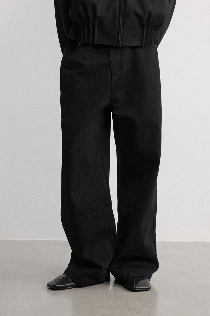 Straight Leg Black Jeans