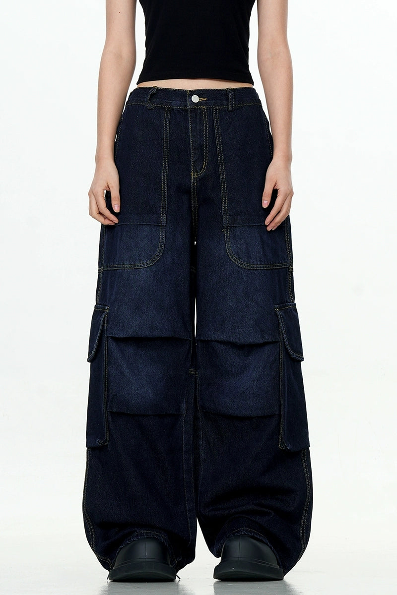 Wrinkled Paratrooper Cargo Pants