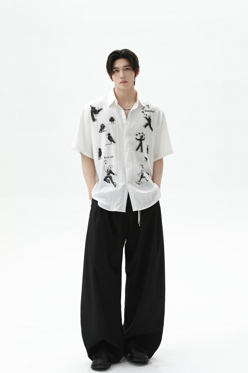 Tencel Phantom Print Short Sleeve Shirt