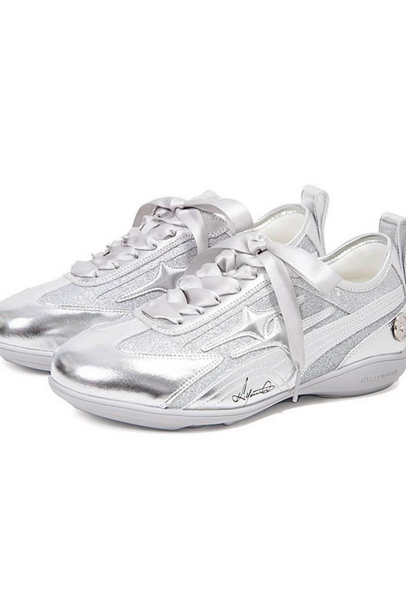 Silver German Trainer Sneakers