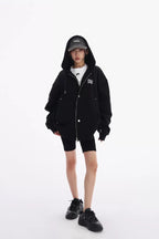 Abstract Logo Loose Hoodie