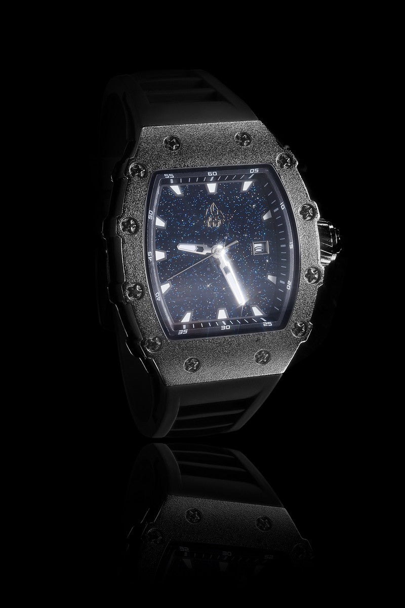 Frosted Gold Barrel Watch