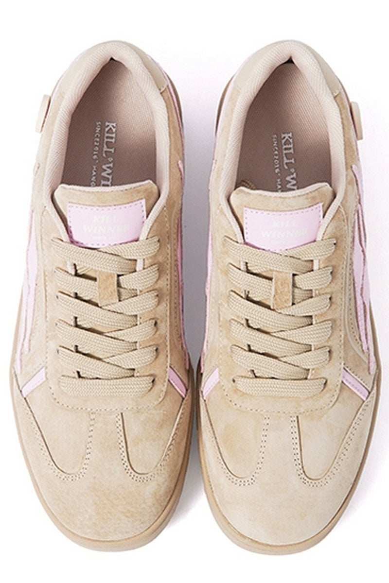 Almond Retro Trainer Sneakers