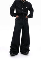 Contrast Stitch Cargo Jeans