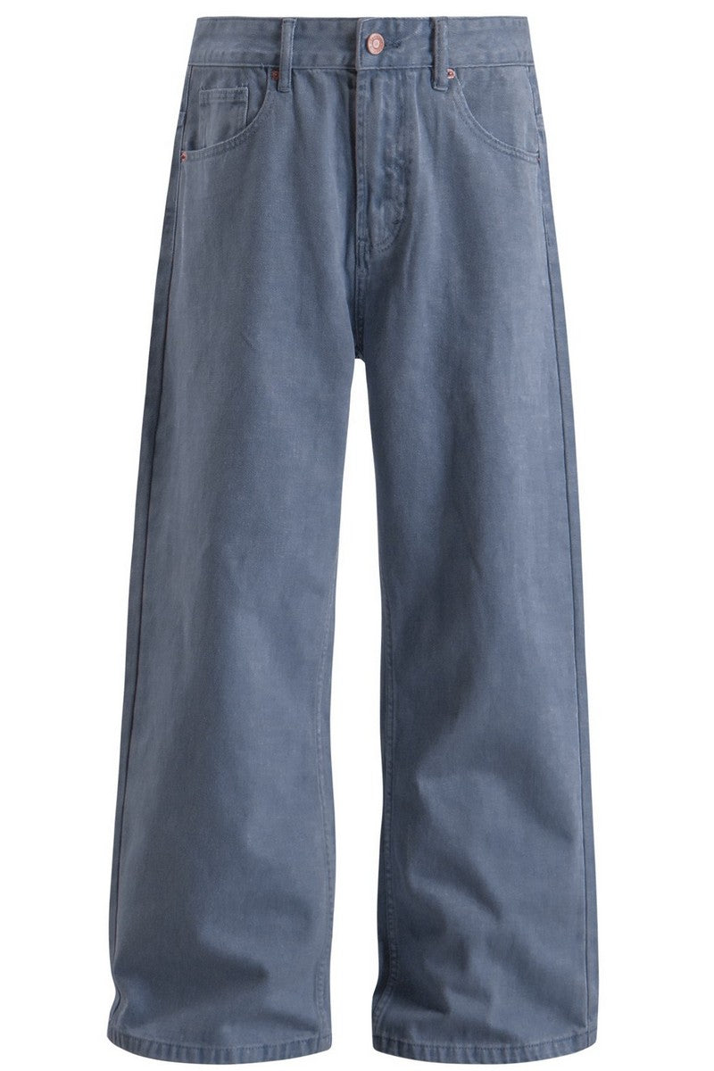 Washed Blue Flared Pants
