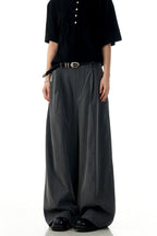 Gray Straight Trousers