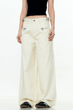 Adjustable Straight-Leg Cargo Pants