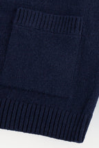 Wool Knit High Neck Cardigan