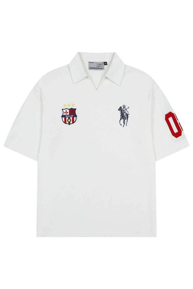 Jersey Soft Terry Embroidered Polo Shirt