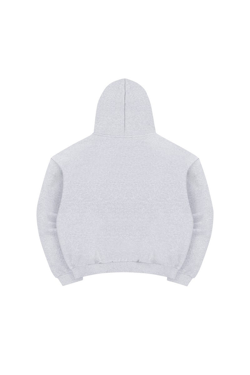 Padded Shoulder Fleece Zip Hoodie