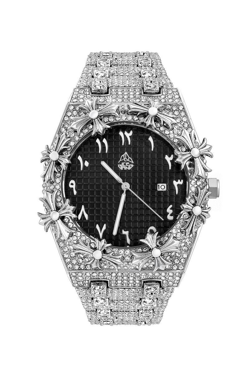 Iced Cross Fleur Quartz Watch
