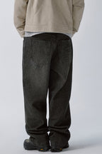 Washed Jacquard Corduroy Jeans