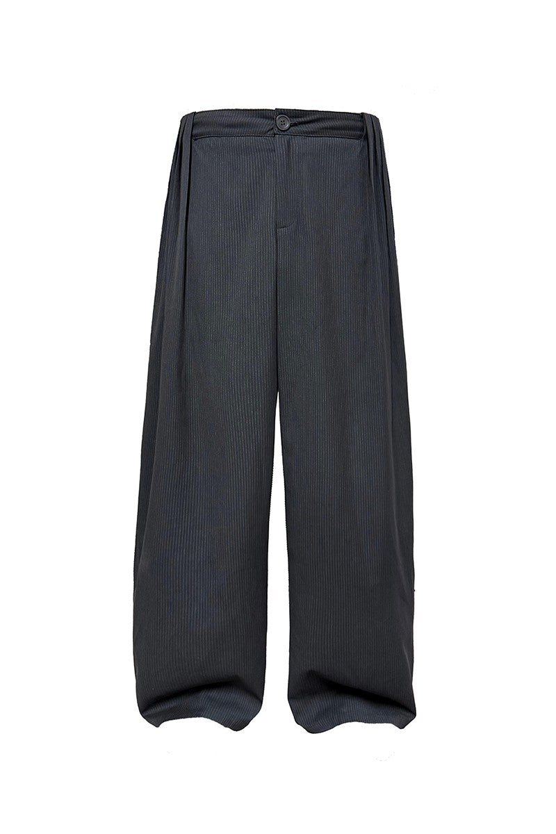 Striped Pleated Wide Leg Pants