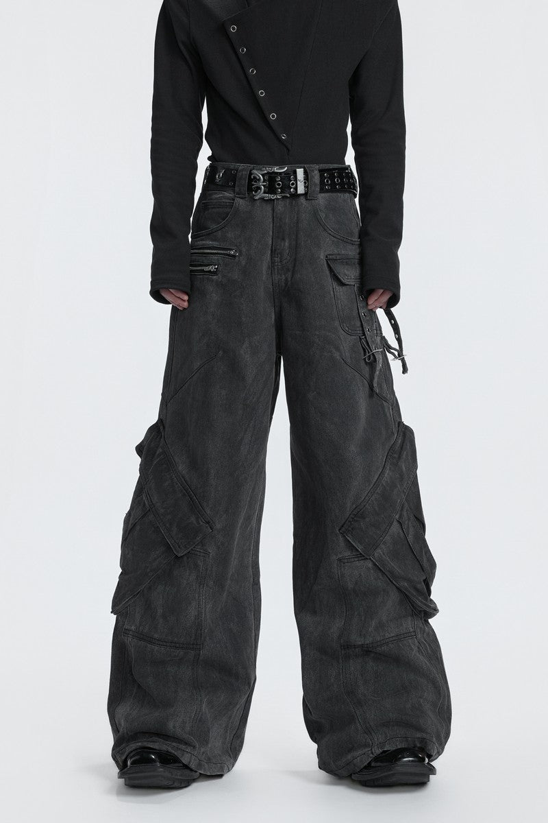 Vintage Cargo Denim Pants