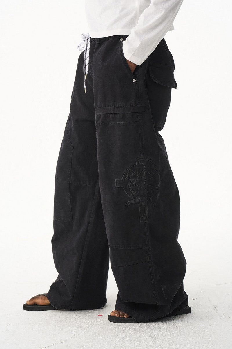 Washed Workwear Baggy Pants