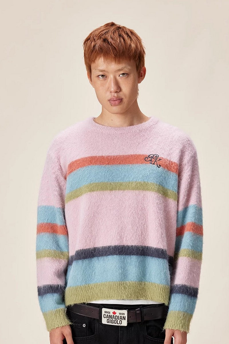 Rainbow Stripe Relaxed Sweater