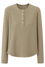 Waffle Henley Long Sleeve Tee