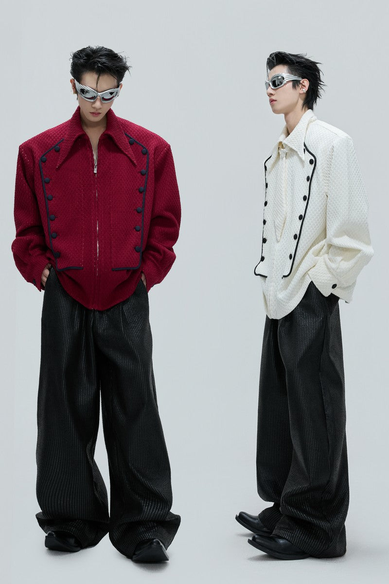 Double Breasted Woven Shirt Jacket