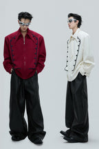 Double Breasted Woven Shirt Jacket