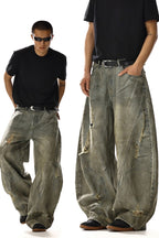 Vintage Washed Distressed Blade Jeans