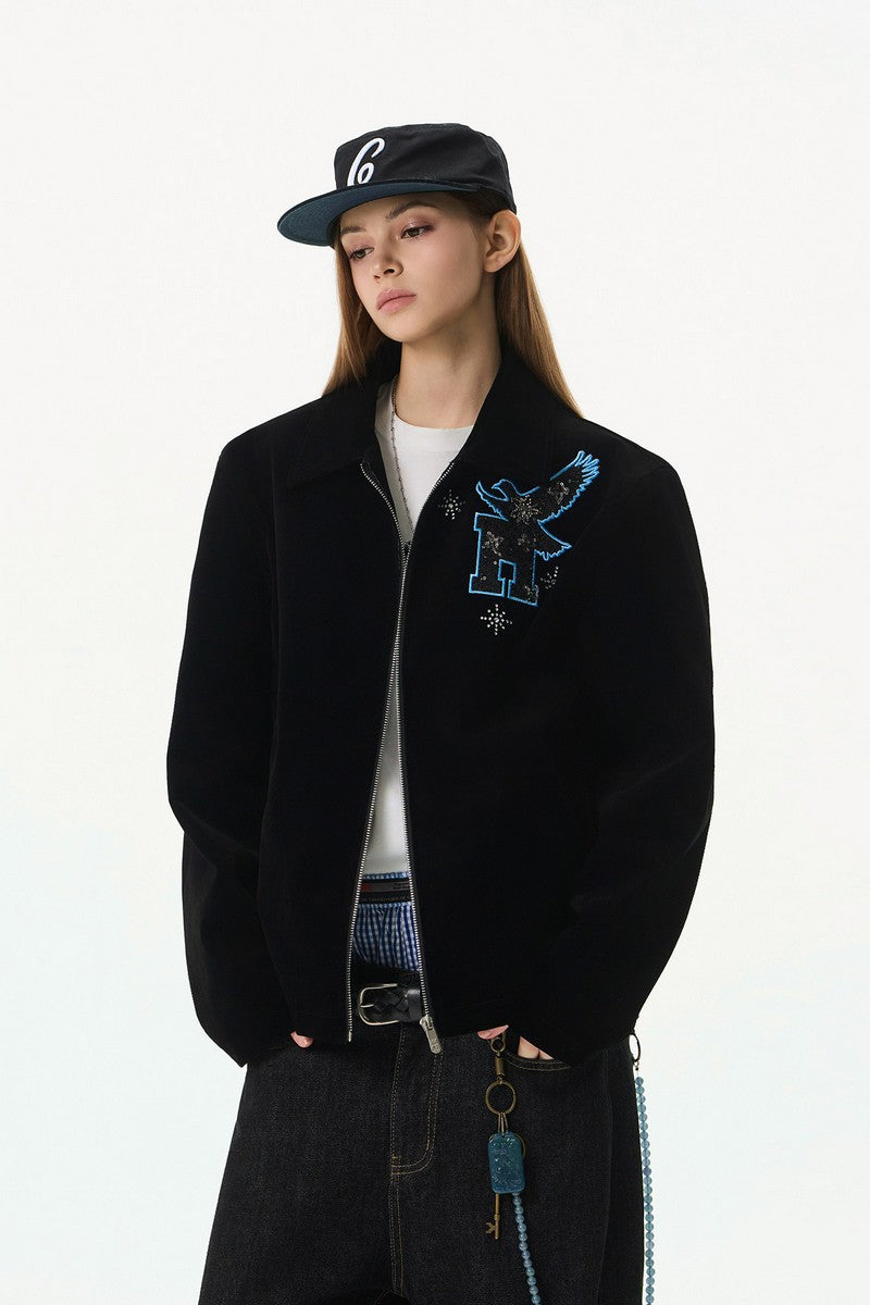 Velvet Dove Patch Denim Jacket