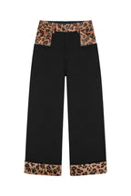 Animal Patchwork Wide Leg Pants