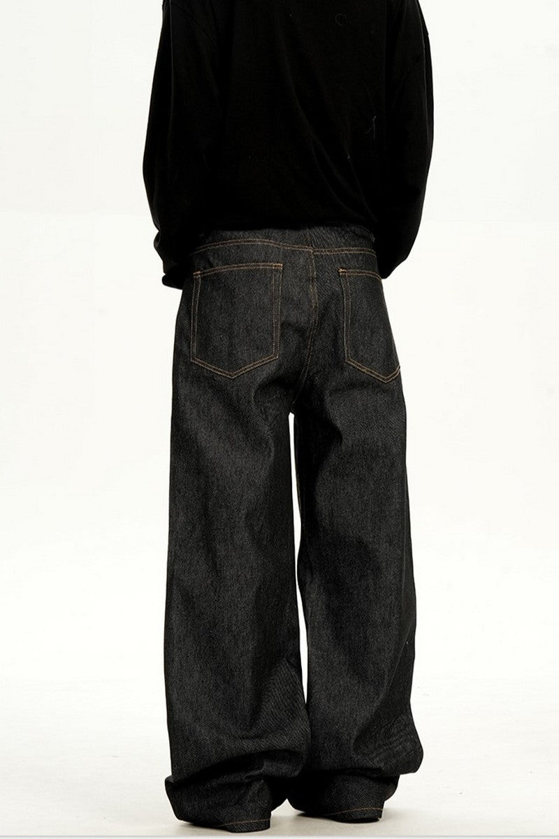 Raw Denim Straight Jeans