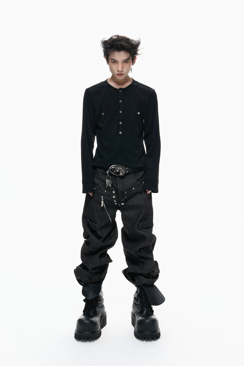 Layered Button Long Sleeve