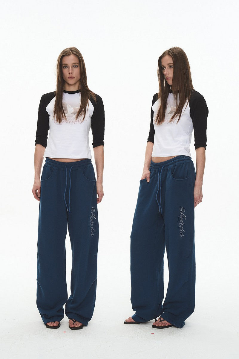 Embroidered Loose Sweatpants