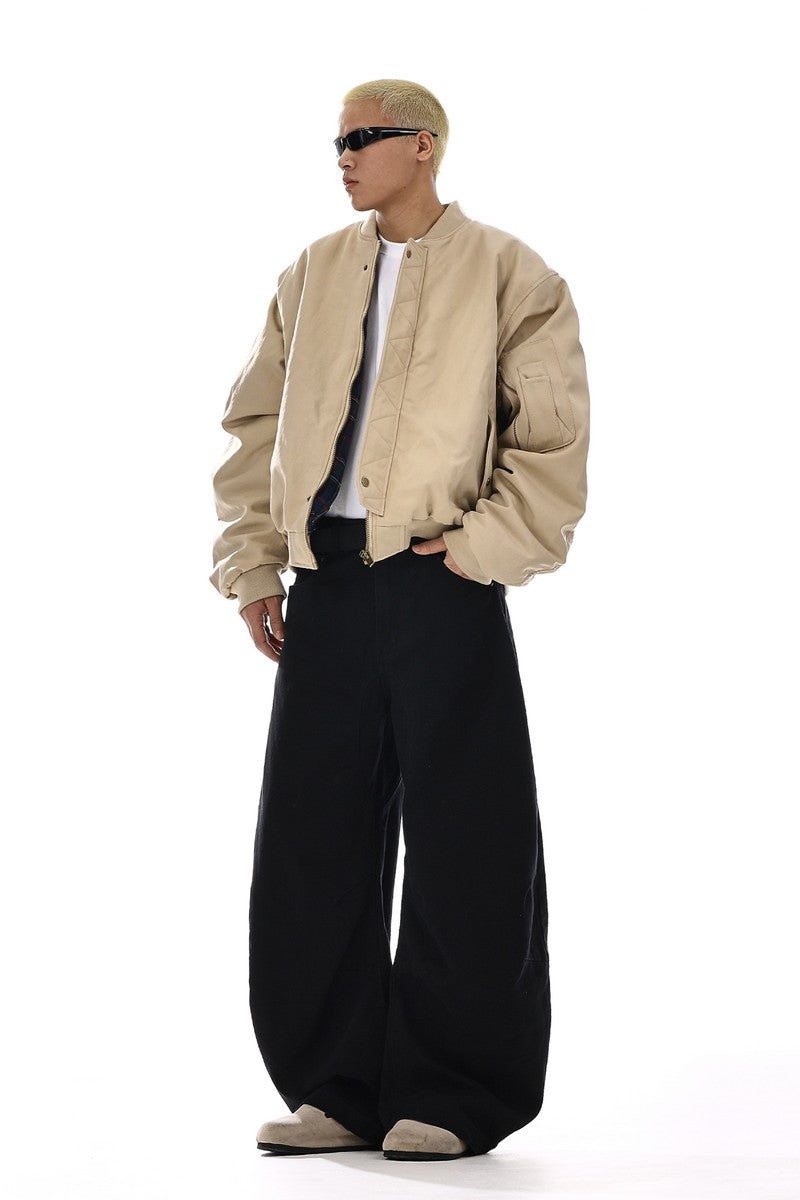Draped Wide Leg Dress Pants