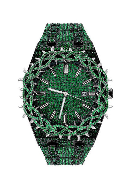 Iced Rainbow Nautilus Watch