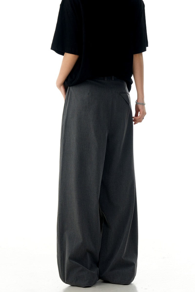 Gray Straight Trousers