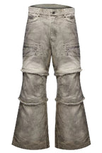 Distressed Sand Wash Cargo Pants