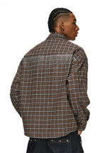 Rhinestone Plaid Shirt Jacket