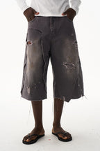 Double Layer Distressed Shorts