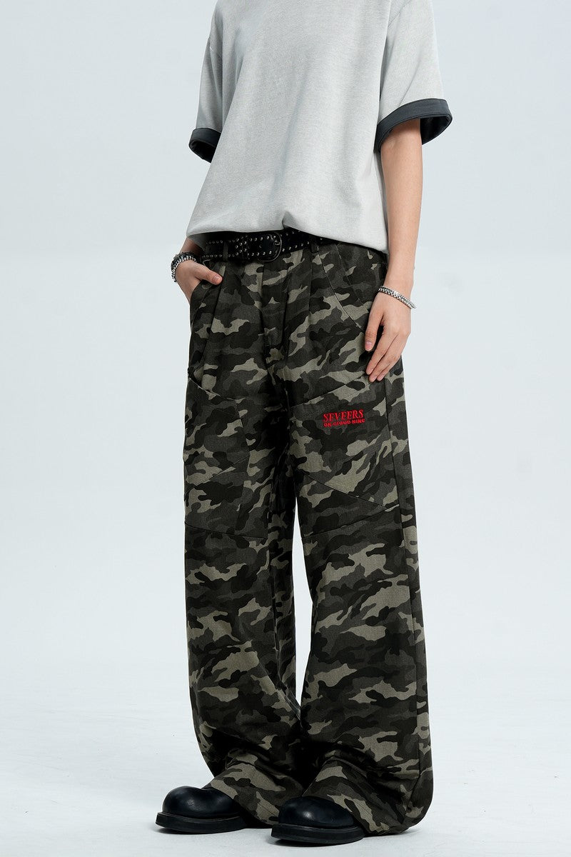Camo Straight Leg Pants
