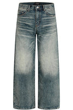 Whiskered Washed Loose Jeans