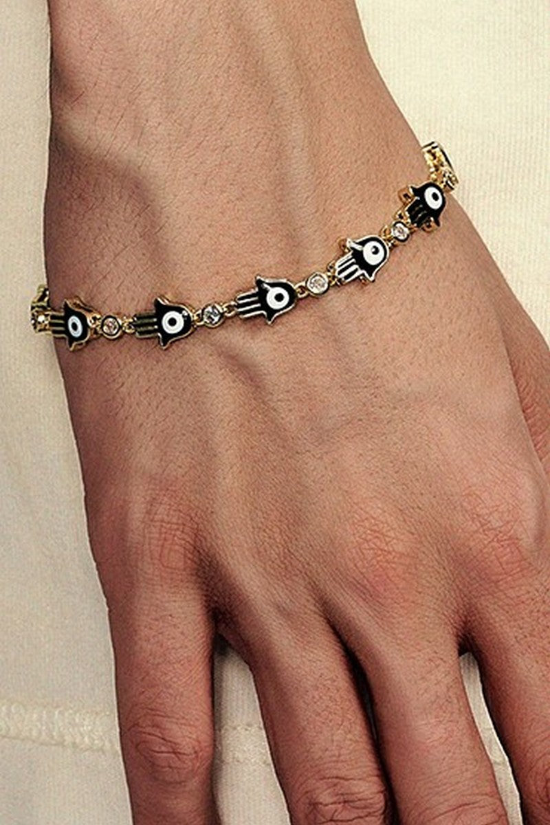 Colorful Hamsa Cross Bracelet