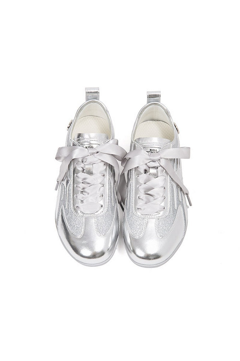 Silver German Trainer Sneakers
