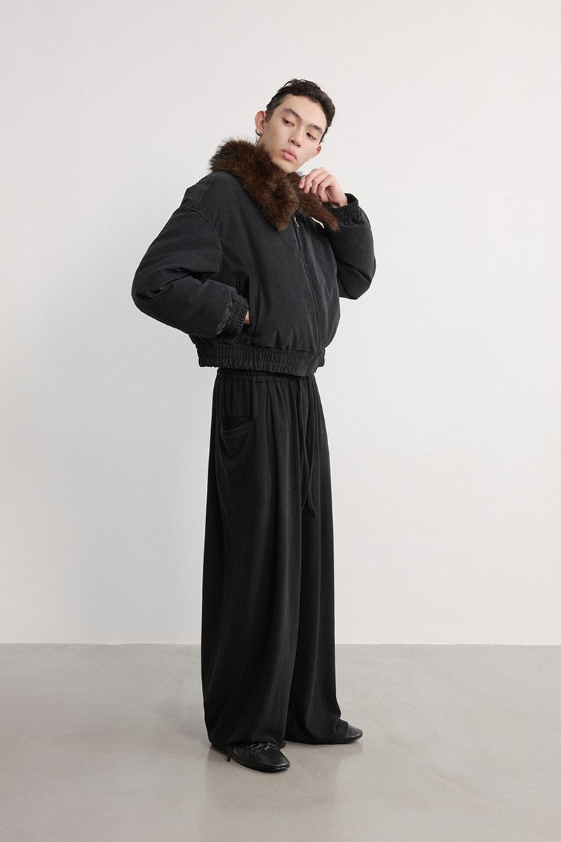 Faded Fur Down Jacket