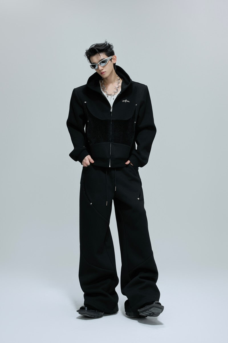 Fur Patchwork Sweatpants