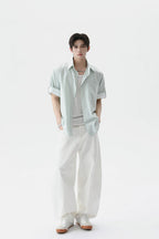 Washed Cotton Striped Shirt