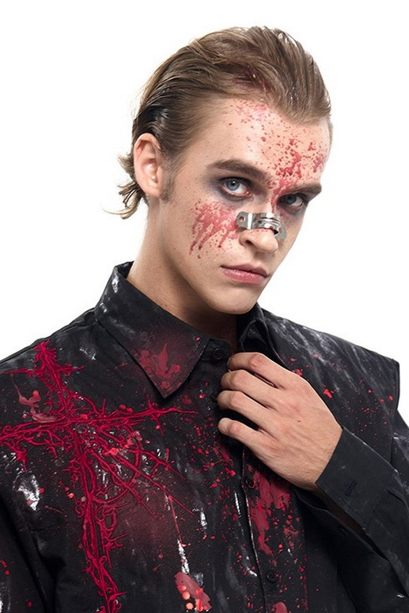 Gothic Blood Stain Silver Shirt