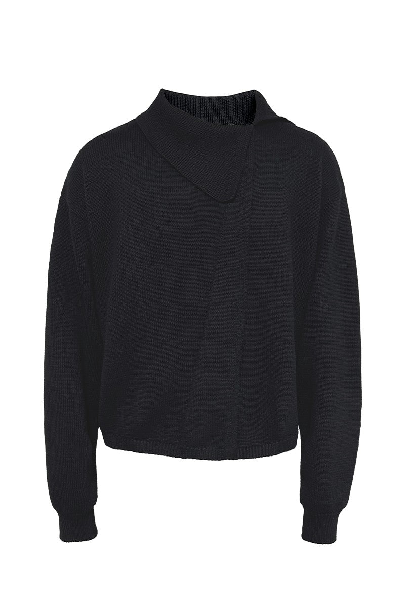 Asymmetrical Wool Blend Sweater