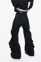 Deconstructed Washed Stacked Jeans